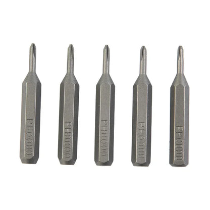 5pcs Cross Screwdriver Bit Set Magnetic Phillips Bits PH0000 to PH2 | 4mm Hex Shank Precision Hand Tools