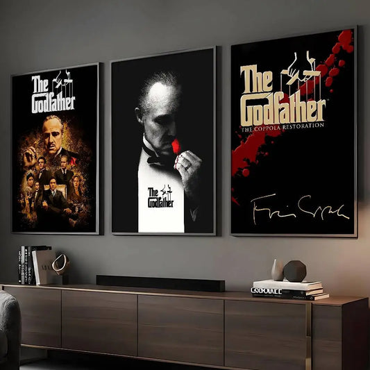 Film Le Parrain Affiche HD Art Adhésif Mural Imperméable Décoration Maison Salon Bar