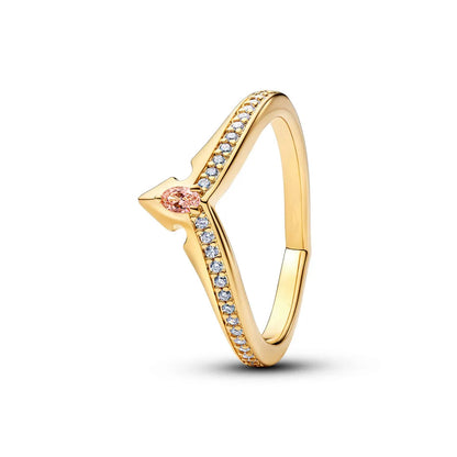 925 Silver Heart Pink Bow Ring | Fine Jewelry for Women