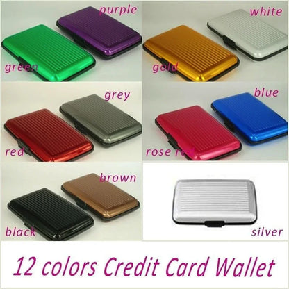 Metal Credit Card Holder Wallet | Slim Waterproof Card Protector