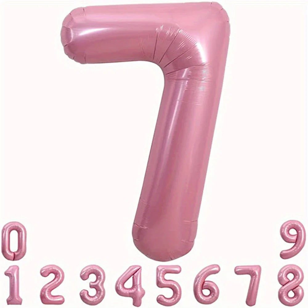 Pink Foil Number Balloon 40 inch | Birthday Party Decor
