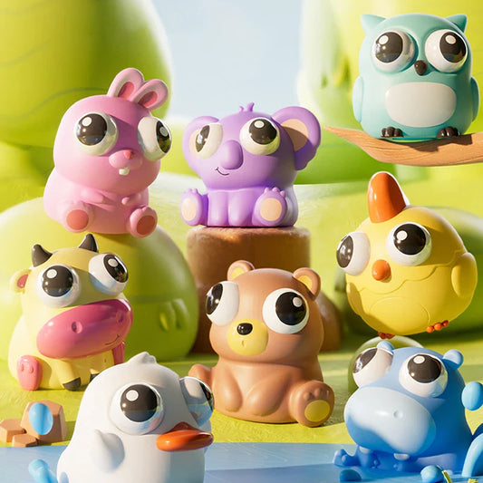 Pop Eye Squeeze Cartoon Animal Sensory Toy | Stress Relief Fidget Gift