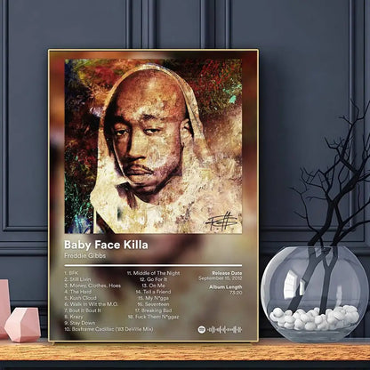 Rapper F-Freddie G-Gibbs Alfredo 2 Poster Sticky Wall Art Printing Waterproof Home Living Bed Room Bar Aesthetic Decor