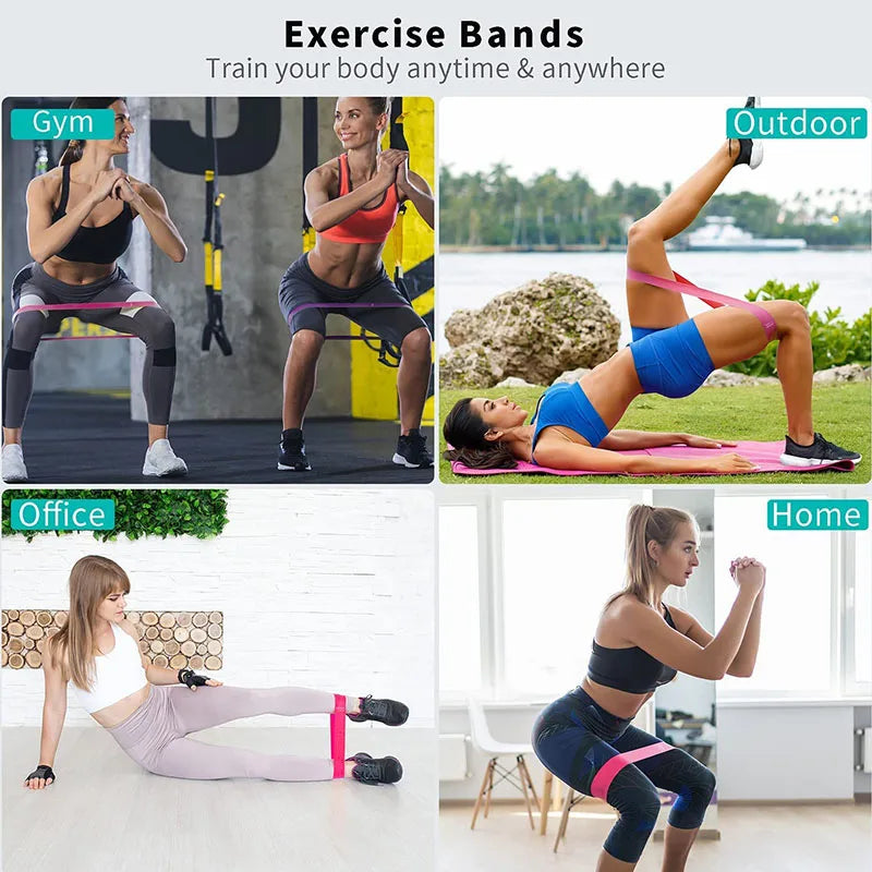 Resistance Loop Exercise Bands Set | 5 Levels Elastic Bands for Strength Training