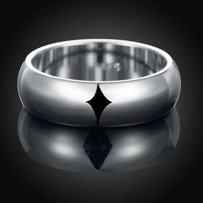 Classic 925 Sterling Silver Smooth Round Ring | Fine Wedding Band for Women