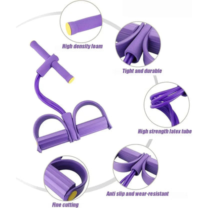 38cm Full Body Workout Resistance Bands | TPE Elastic Tubes with Foam Grips