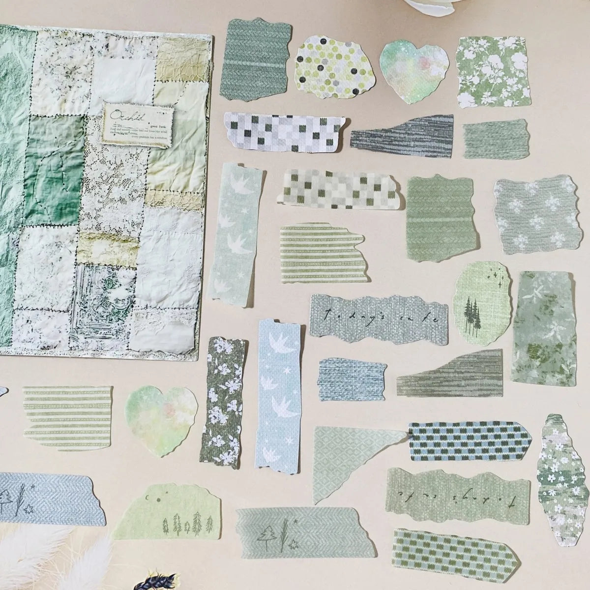 Vintage Paper Sticker Set for Junk Journal | 50-Pack Craft Supplies