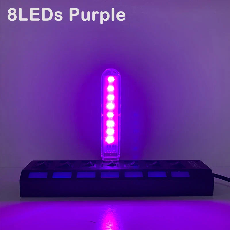 Mini USB LED Desk Lamp | 8 Color Night Light with Eye Protection