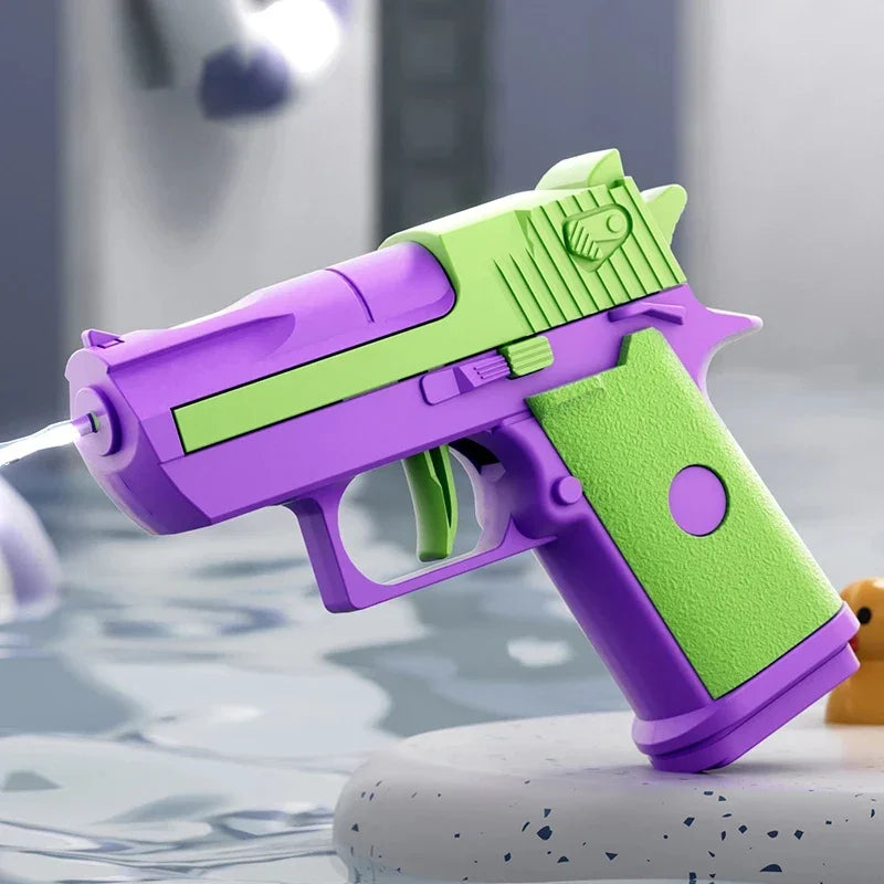 Mini Water Pistol | Mechanical Continuous Firing Water Gun for Summer Pool Shooting Fun