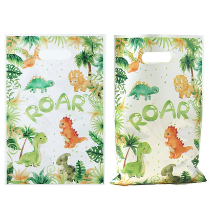10/25/50pcs Cartoon Dinosaur Handbag Gift Candy Packing Bag Jungle Dinosaur Birthday Party Decor Kids Baby Shower Party Supplies
