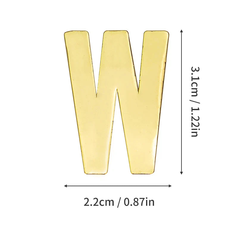 1 Pieza de metal autoadhesivo, número de casa, letras del alfabeto inglés para placa de puerta de apartamento, mesa, pegatinas de número de buzón de 3 x 2 cm