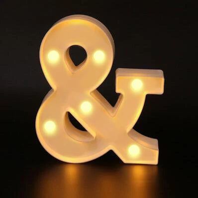 16cm Letter LED Night Light | Alphabet Luminous Decorative Lamp for Party
