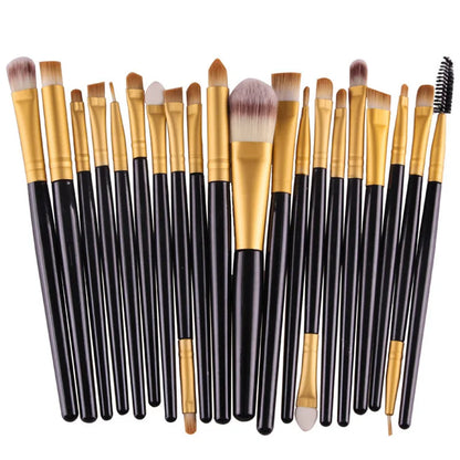 20-Piece Eye Makeup Brush Set | Complete Eye Shadow & Eyeliner Tools