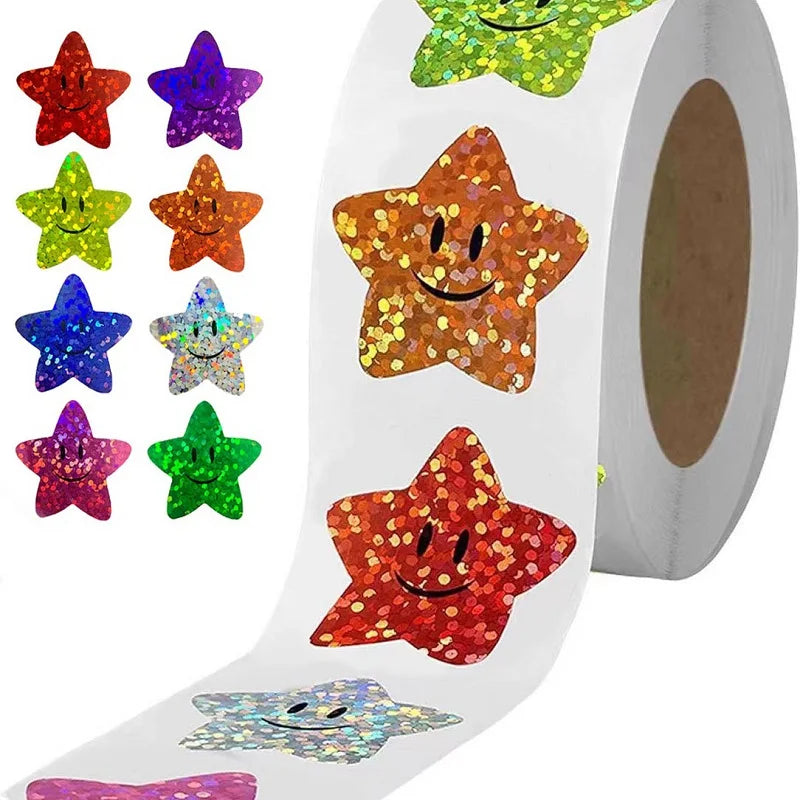 100-500PCS Heart Thank You Stickers | Small Roll Packaging Stickers for Photocard Decor