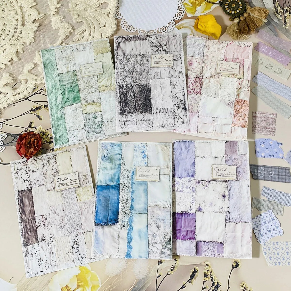Vintage Paper Sticker Set for Junk Journal | 50-Pack Craft Supplies