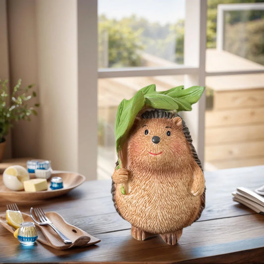 Charming Resin Hedgehog Figurine, Miniature Cartoon Sculpture for Indoor and Outdoor Decoration, Suitable for All Room Types, Ideal Christmas and Easter Garden Decoration.