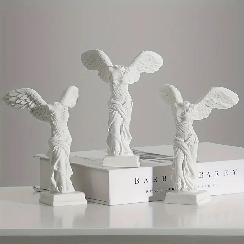 Estatua griega de resina, romana, del Louvre, Victoria Alada, figurita de diosa, escultura de ángel, decoración del hogar, sala de estar, adorno de oficina