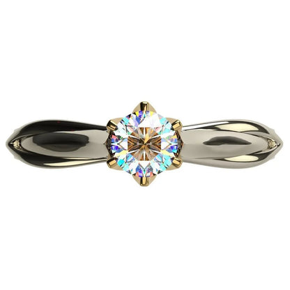 925 Sterling Silver Six Claw Ring with Zircon | Simulated Moissanite Wedding Band