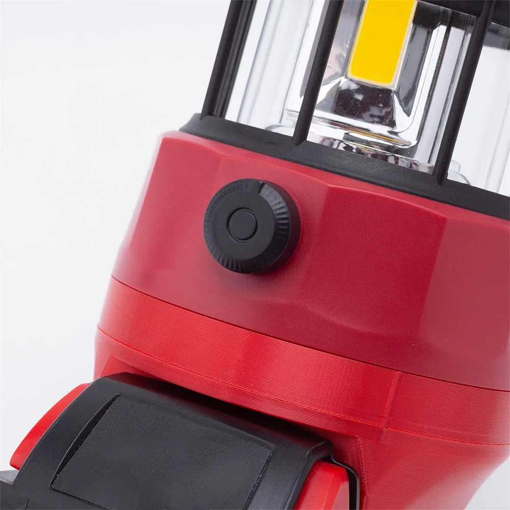Portable LED Work Light 18V Battery Powered Camping Emergency Lantern Lamp