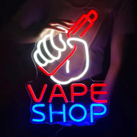 Enseigne Néon VAPE Shop pour Magasin de Cigarettes Électroniques LED Lumineuse Logo d'Entreprise Décoration Murale Cadeau Anniversaire Noël Papa Mari