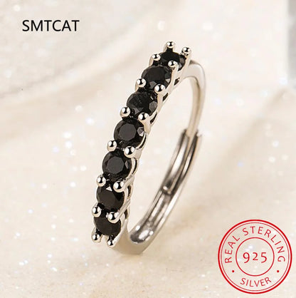 White Gold D Color Moissanite Ring for Women | 925 Silver Wedding Band