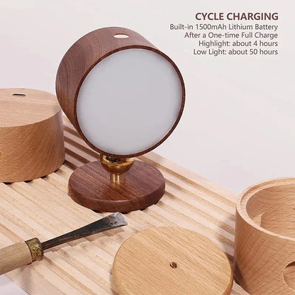 Touch Control Wall Lamp USB Rechargeable Dimmable LED Reading Light Bedroom