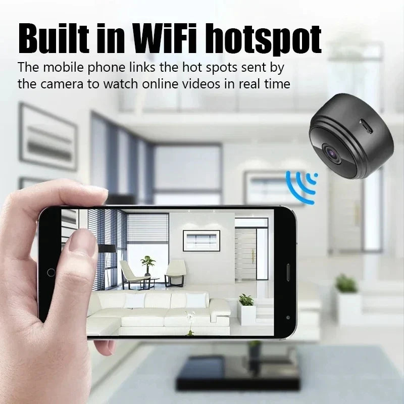 WiFi Mini Smart Camera – Wireless Indoor Video Device with Motion Detection