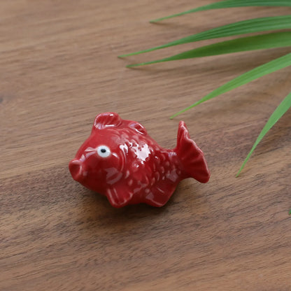 Restaurante Hotel Creativo Lindo Cerámica Pescado En Forma Vajilla Soporte Palillos Titular Estante Palillos Resto Decoración Artesanías