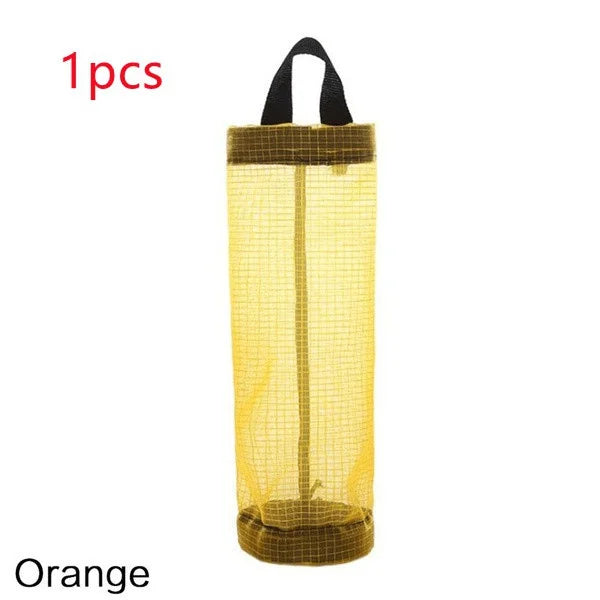 Wall Mount Grocery Bag Holder | Hanging Plastic Bag Dispenser for Kitchen Storage