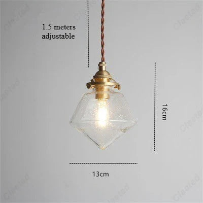 Lustre en verre LED de style européen, rétro et simple, pour restaurant, salon, allée, balcon, chevet, éclairage décoratif