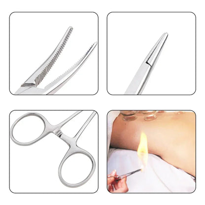 Stainless Steel Hemostatic Forceps | Multi-Purpose Surgical Clips and Mosquito Pliers