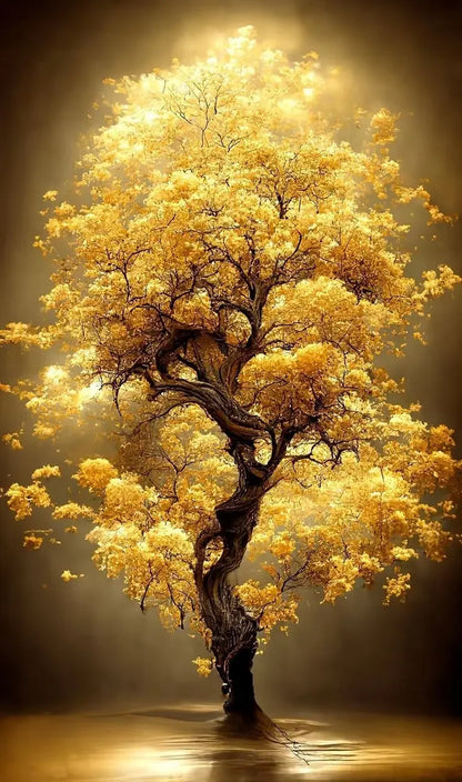 Arte de pared abstracto clásico, lujo, árbol del dinero dorado de la suerte, póster de impresión en lienzo HD, pintura decorativa para el hogar, sala de estar, dormitorio