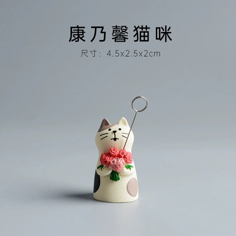Figura de Zakka de boda de gato lindo, novia, cochecito de bebé, modelo de resina, miniaturas, adornos para pastel, manualidades, accesorios de escritorio