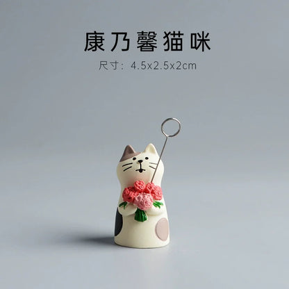 Figura de Zakka de boda de gato lindo, novia, cochecito de bebé, modelo de resina, miniaturas, adornos para pastel, manualidades, accesorios de escritorio
