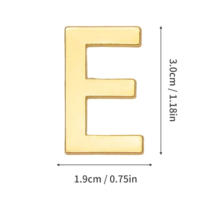 1 Pieza de metal autoadhesivo, número de casa, letras del alfabeto inglés para placa de puerta de apartamento, mesa, pegatinas de número de buzón de 3 x 2 cm