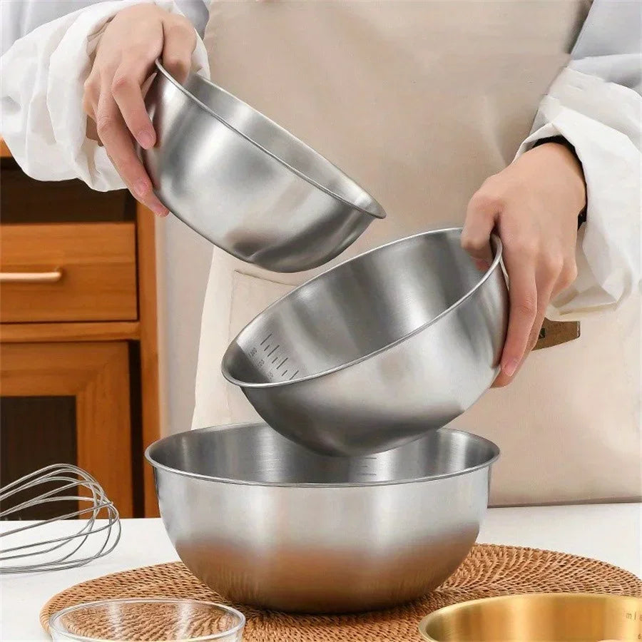 Bol polyvalent en acier inoxydable pour légumes, bol mélangeur pour œufs, panier de vidange, soupière, outil de cuisson et de rangement pour cuisine