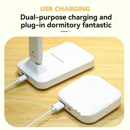 Lampe de Bureau LED Double Tête | Pliable Rechargeable USB Intensité Réglable pour Étude et Lecture