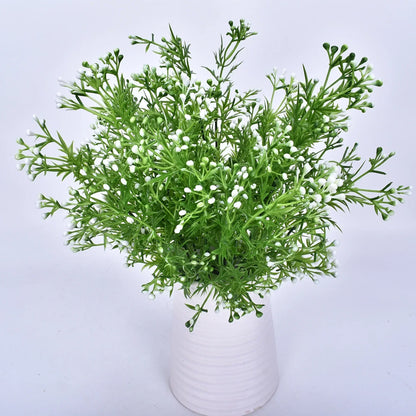 Planta artificial pequeña, helecho de Boston, hierba verde, decoración del hogar, hojas falsas, follaje, decoración de jardín, fiesta, bodas