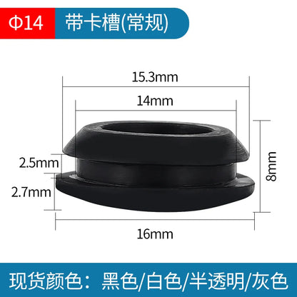 Bouchons en caoutchouc de silicone solide de 2 mm à 16 mm, couvercle de type T, joint à enclenchement, capuchons d'obturation, bouchon d'étanchéité