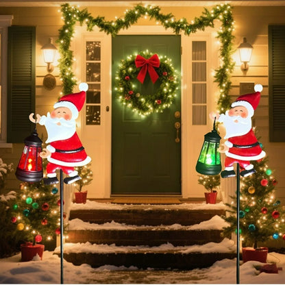 Lumières de bouilloire solaires de Noël, lumières de bouilloire de Père Noël décoratives pour pelouse de jardin, lampes solaires LED de nuit, décoration extérieure