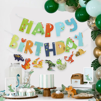 Fondo para fiesta de dinosaurios, decoraciones de fiesta de cumpleaños de dinosaurios para niños, decoración de baby shower para niños, suministros de fiesta de cumpleaños de la selva y safari