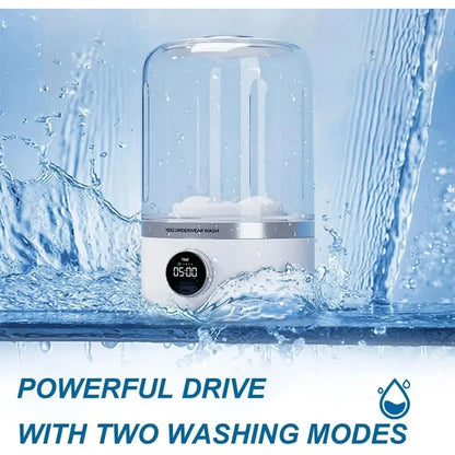 Wireless 1L Mini Portable Washing Machine for Socks Underwear Dehydration Laundry