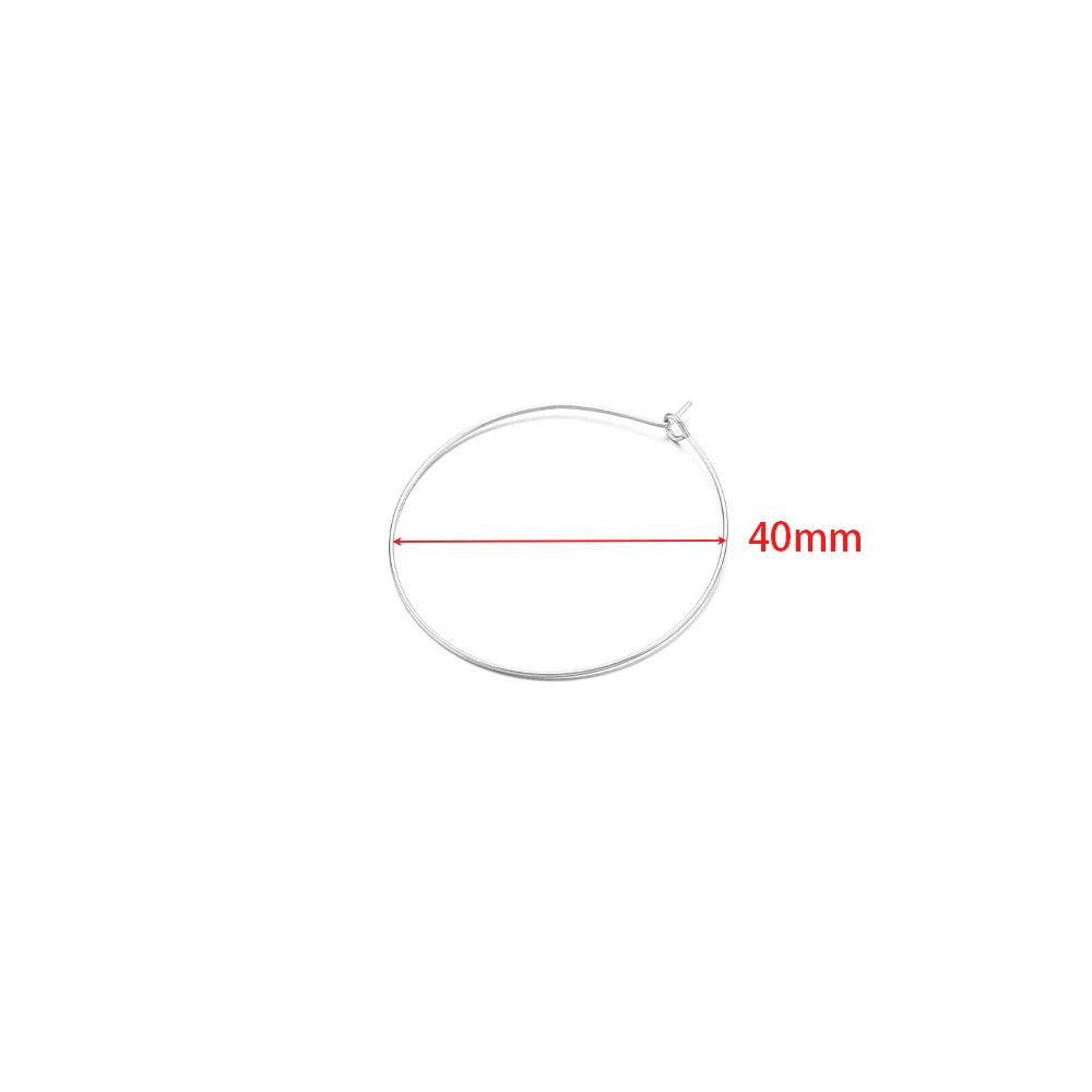 20-Piece Gold Stainless Steel Hoop Earring Wires | Bulk Jewelry Making Supplies