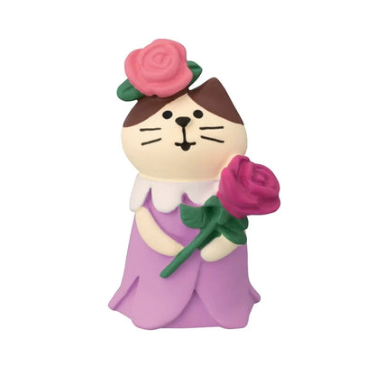 Figura de Zakka de boda de gato lindo, novia, cochecito de bebé, modelo de resina, miniaturas, adornos para pastel, manualidades, accesorios de escritorio