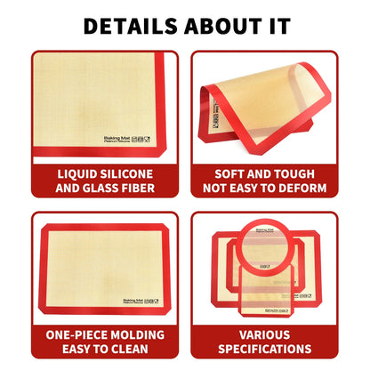 Silicone Baking Mat | Non Stick Heat Resistant Board for Kneading and Rolling