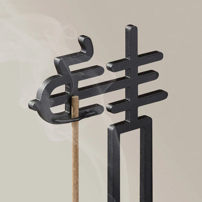 Porte-encens chinois Jing anti-cendres volantes avec cendrier en verre et organiseur de bâtonnets d'encens Décoration intérieure