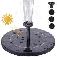 Solar Fountain Pump Floating Bird Bath Water Fountain with 4 Nozzles