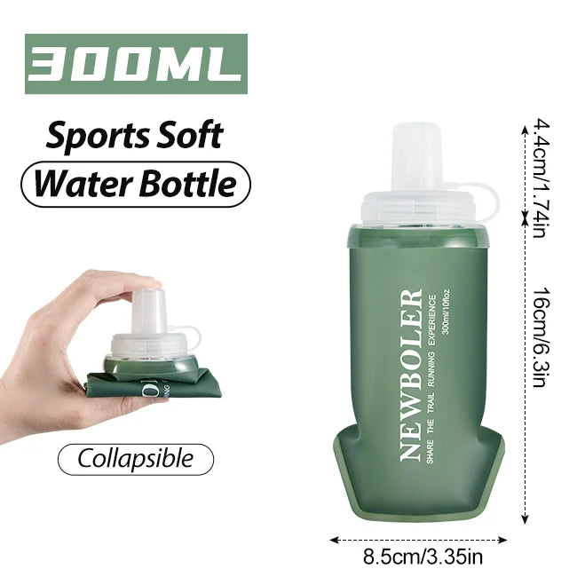 Collapsible Silicone Water Bottle | Bite Size Outdoor Hydration for Running and Hiking