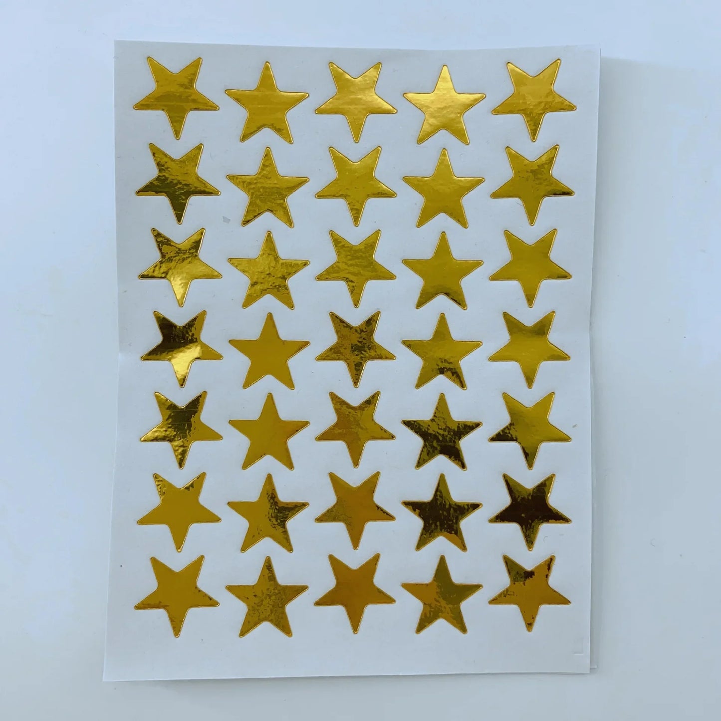 Gold Star Sticker Set for Teachers and Class Rewards | 10 Sheets of Five Pointed Star Stickers