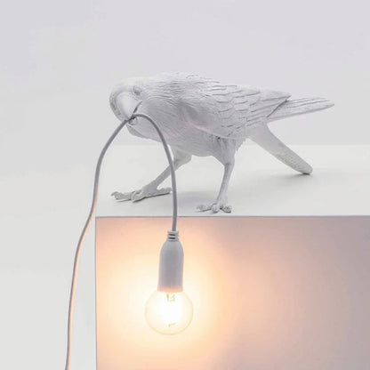 Crow Bird Wall Lamp – Resin Bedside Night Light for Bedroom & Living Room Decor